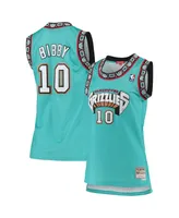 Women's Mitchell & Ness Mike Bibby Turquoise Vancouver Grizzlies 1998-99 Hardwood Classics Swingman Jersey