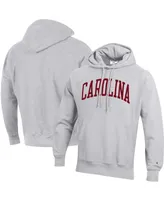 Men's Champion Heathered Gray South Carolina Gamecocks Team Arch Reverse Weave Pullover Hoodie