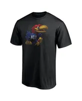 Men's Fanatics Black Kansas Jayhawks Team Midnight Mascot T-shirt