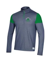 Men's Under Armour Navy Notre Dame Fighting Irish Gameday Tri-Blend Quarter-Zip Jacket