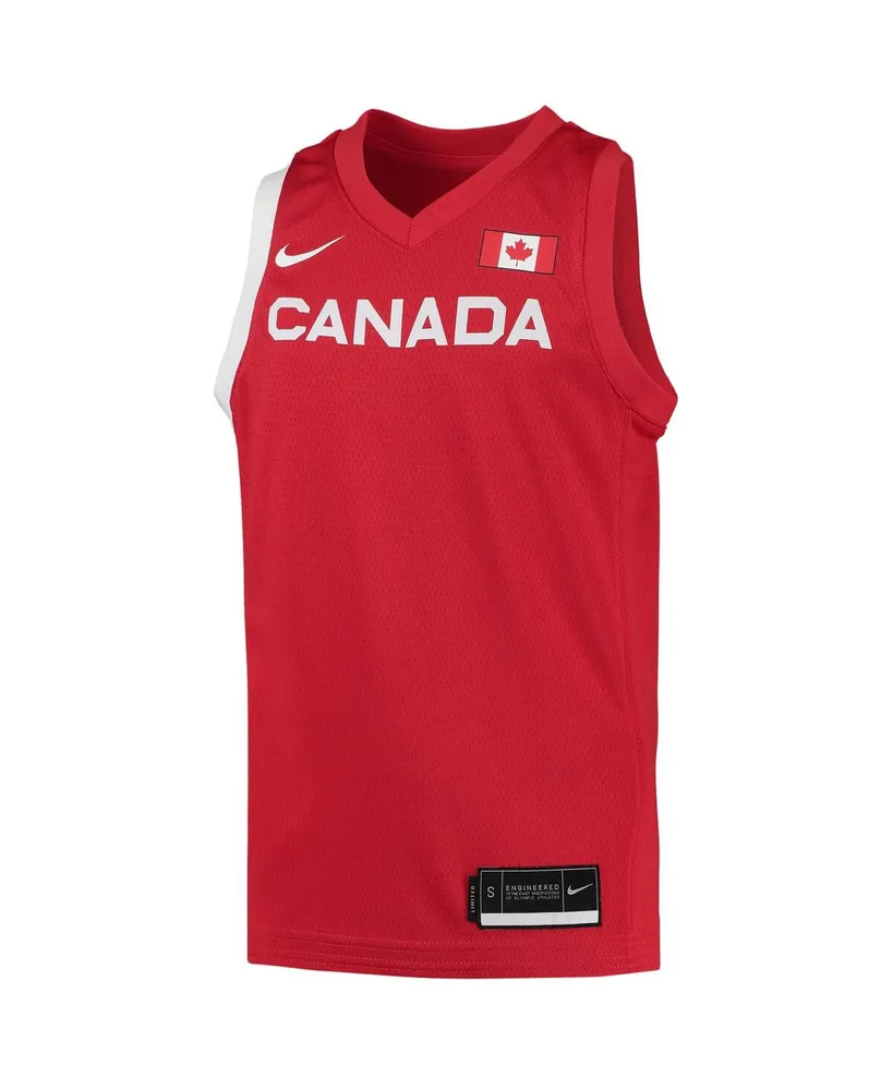 Big Boys Nike Red Canada Basketball 2020 Summer Olympics Replica Team Jersey