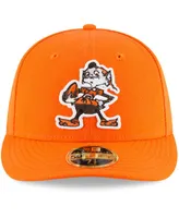 Men's New Era Orange Cleveland Browns Omaha Throwback Low Profile 59Fifty Fitted Hat