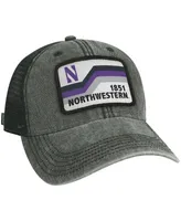 Men's Black Northwestern Wildcats Sun & Bars Dashboard Trucker Snapback Hat