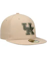 Men's New Era Tan Kentucky Wildcats Camel & Rifle 59Fifty Fitted Hat