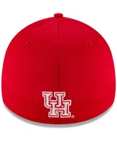 Men's New Era Red Houston Cougars Campus Preferred 39Thirty Flex Hat