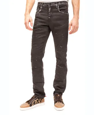 Ron Tomson Men's Modern Splatter Denim Jeans