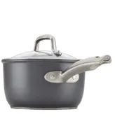 Anolon Accolade Forged Hard-Anodized Nonstick Saucepan with Lid, 2.5-Quart, Moonstone