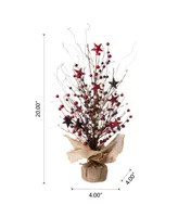 Glitzhome Americana Berry Table Tree