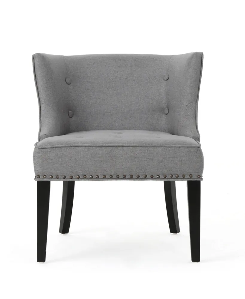 Adelina Contemporary Nailhead Trim Upholstered Accent Chair