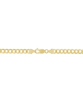 Concave Curb Link 20" Chain Necklace in 14k Gold-Plated Sterling Silver