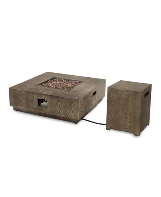 Wellington Outdoor Square Fire Pit with Tank Holder