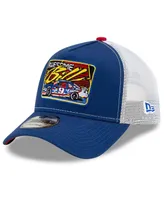 Men's New Era Blue, White Bill Elliott Legends 9Forty A-Frame Adjustable Trucker Hat