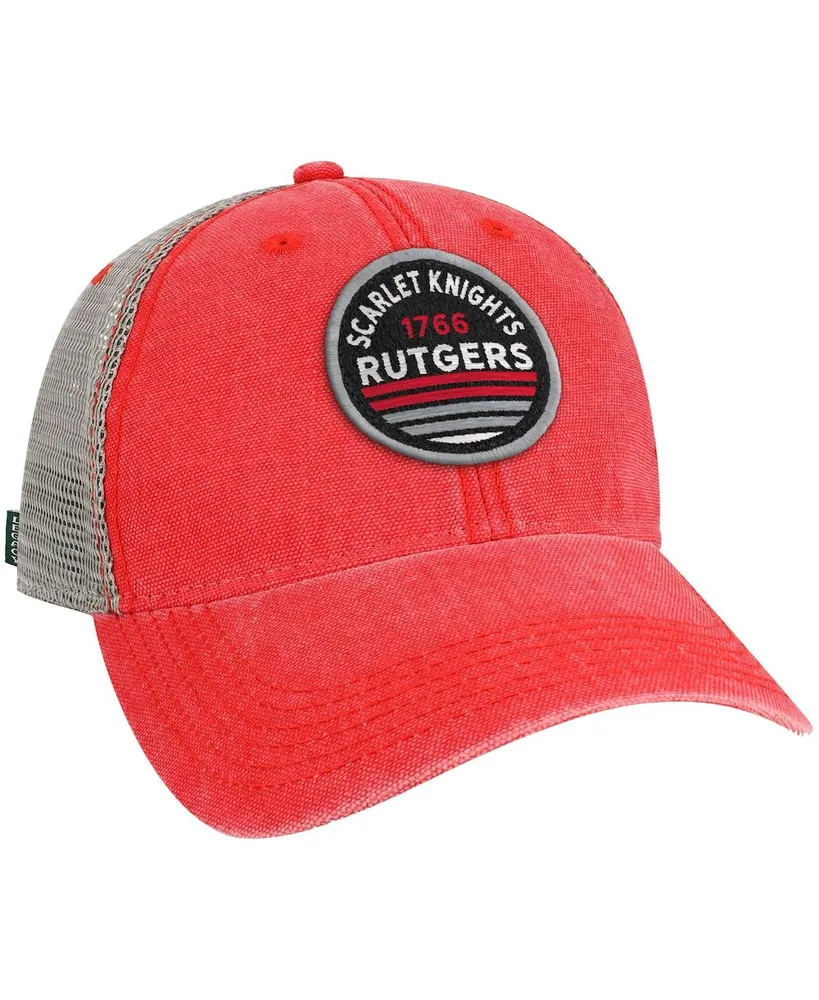 Men's Scarlet Rutgers Scarlet Knights Sunset Dashboard Trucker Snapback Hat