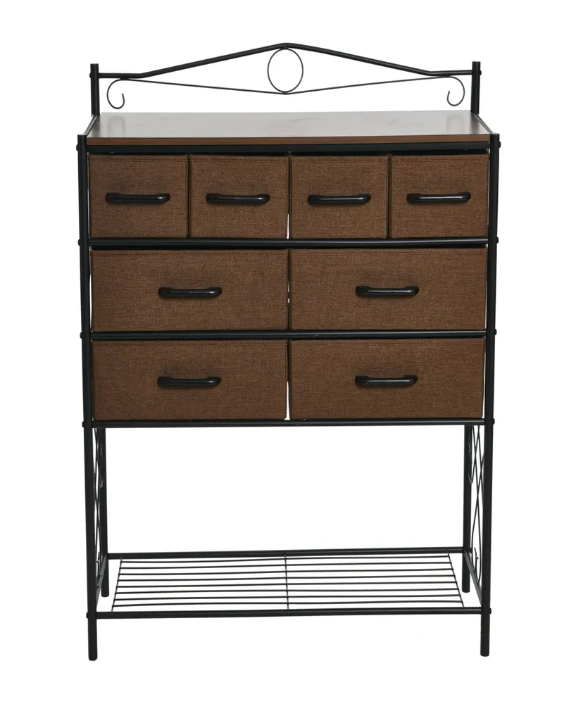 Wide Dresser with Storage Rack