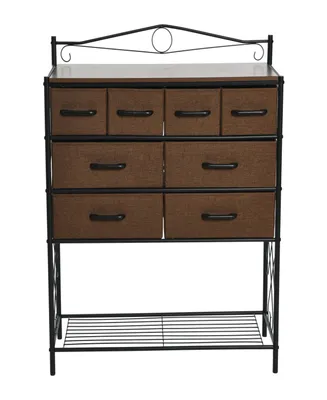 Wide Dresser with Storage Rack