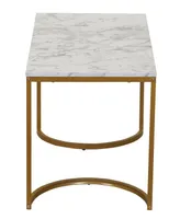 Half-Moon Marble Modern Coffee Table