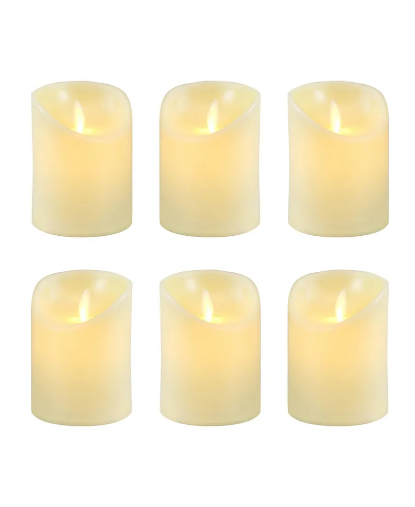 Battery Operated Led Votive with Moving Flame, Set of 6
