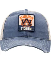 Men's Top of The World Navy, Natural Auburn Tigers Ol' Faithful Trucker Snapback Hat