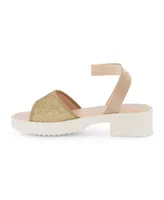 Jessica Simpson Little Girls Elastic Strap Sandal - Gold