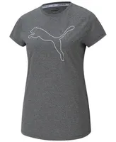 Puma Women's Heather Performance Logo Graphic T-Shirt