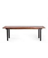 Pisgah Handcrafted Modern Industrial Wood Dining Bench