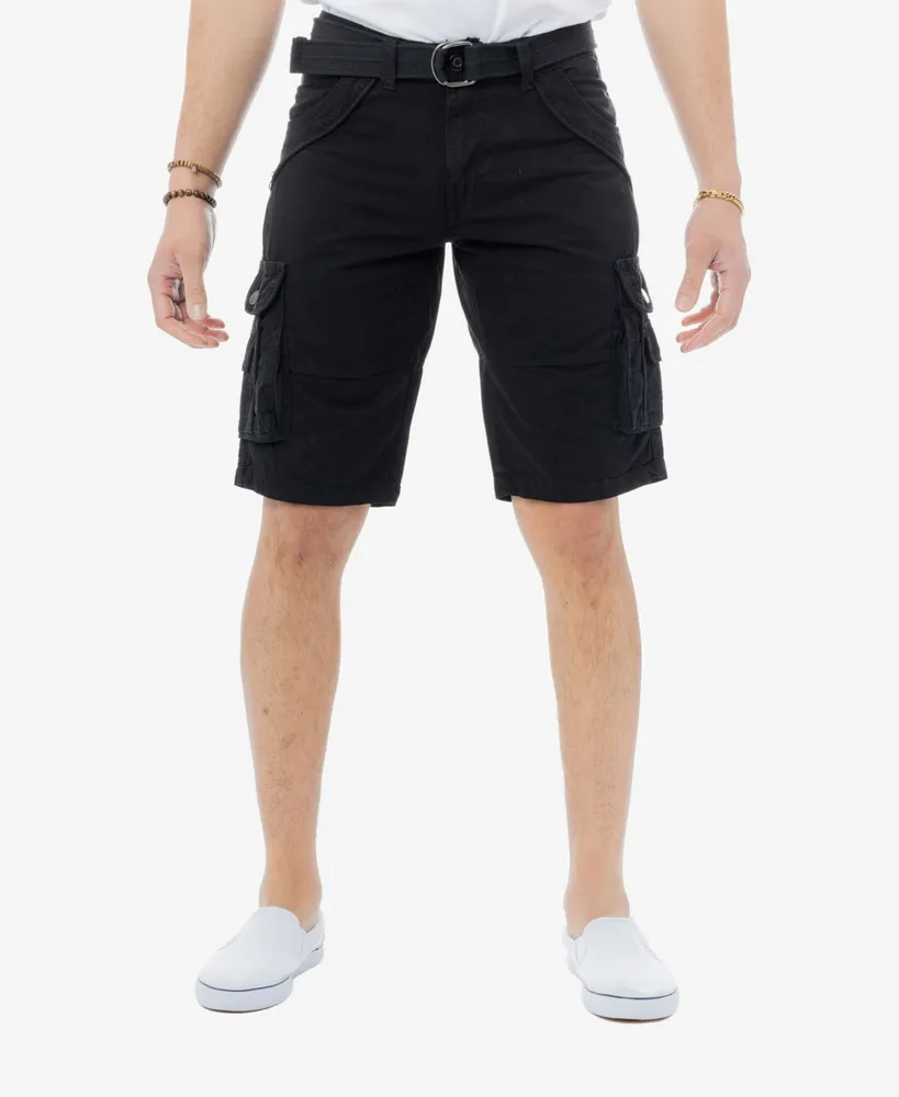 Men's Belted Capri Cargo Shorts