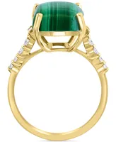 Effy Malachite & Diamond (1/5 ct. t.w.) Statement Ring in 14k Gold