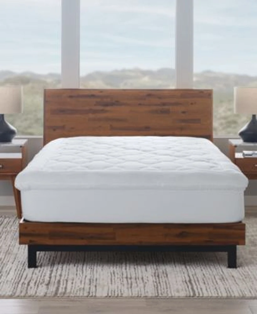 Ella Jayne Lofty 100 Cotton Plush Gel Fiber Filled Mattress Toppers