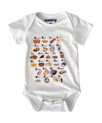 Mixed Up Clothing Baby Boys or Baby Girls Foods Graphic Short Sleeved Bodysuit