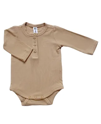 Baby Boys and Girls Viscose from Bamboo Ribbed Long Sleeve Bodysuit