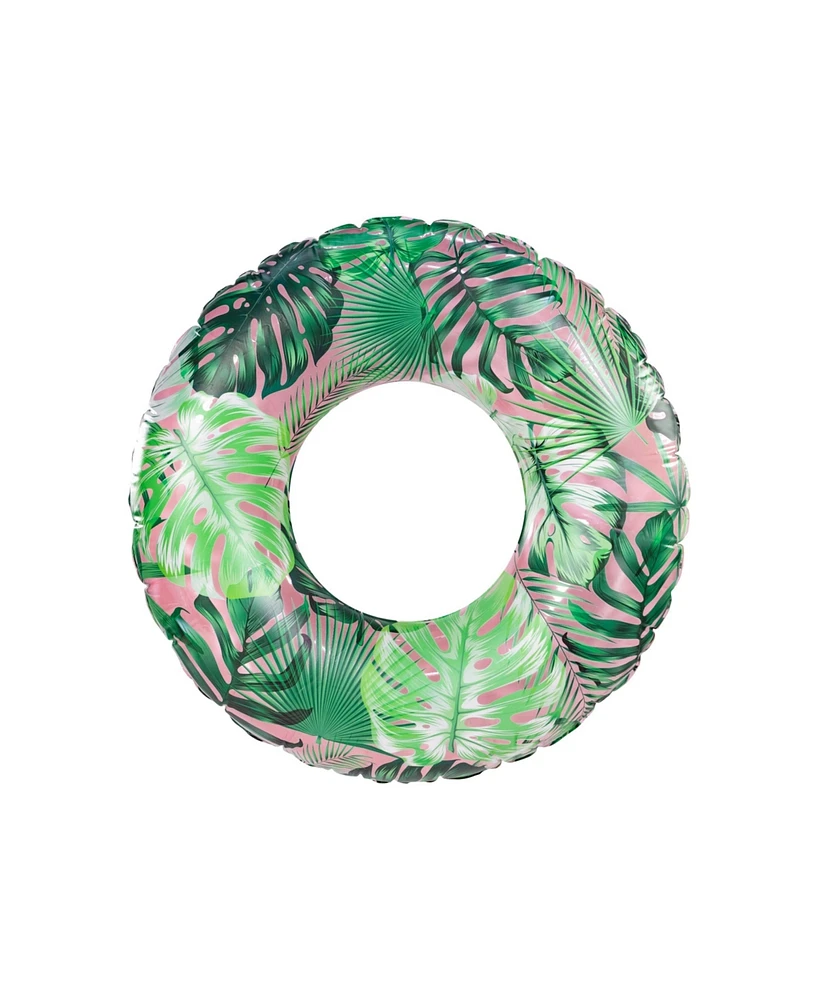 Poolcandy Large Green Leaves Pool Tube, 42"