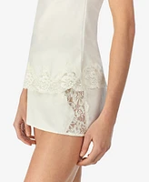 Lauren Ralph Flower-Lace Trim Cami & Shorts Pajama Set