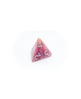 Aether Raspberry and Cream Dice Set, 8 Pieces