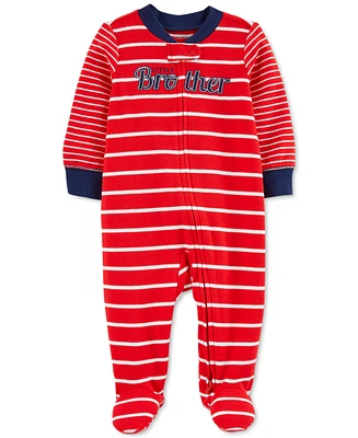 Carter's Baby Boy or Girls Printed 2-Way Zip Up Cotton Sleep and Play