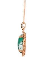 Le Vian Aquaprase Candy & Diamond (5/8 ct. t.w.) Adjustable Pendant Necklace in 14k Rose Gold