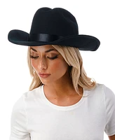 Marcus Adler Women's Short-Brim Cowboy Hat with Satin Trim