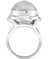 Cultured Mabe Freshwater Pearl (12mm) Statement Ring in Sterling Silver