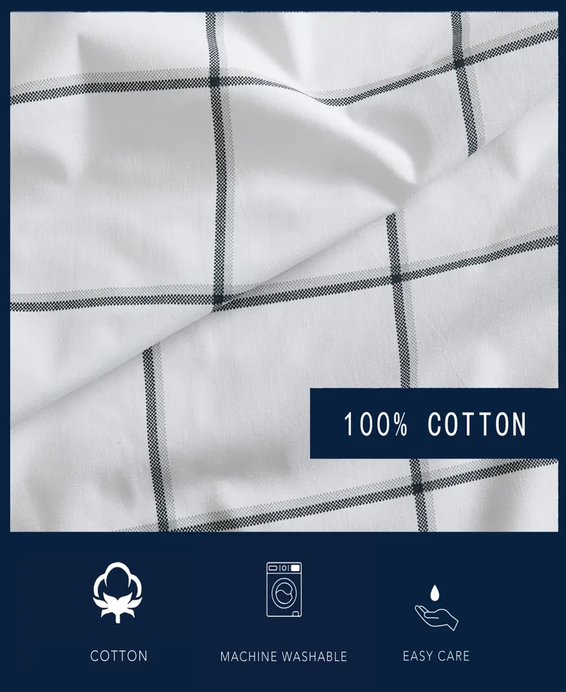 Nautica Plot Cotton Percale -Piece Sheet Set