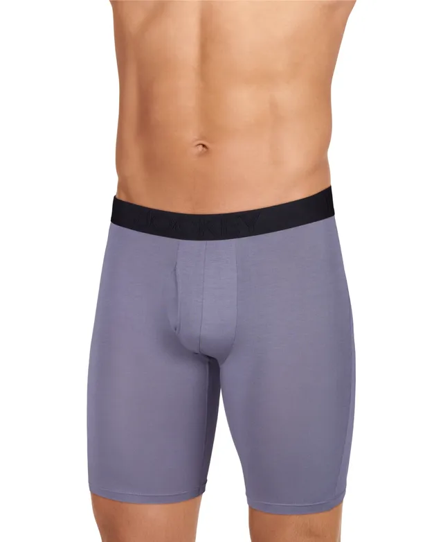 Jockey 3-Pack Active Microfibre 9-Inch Long-Leg Boxer Briefs - Mens