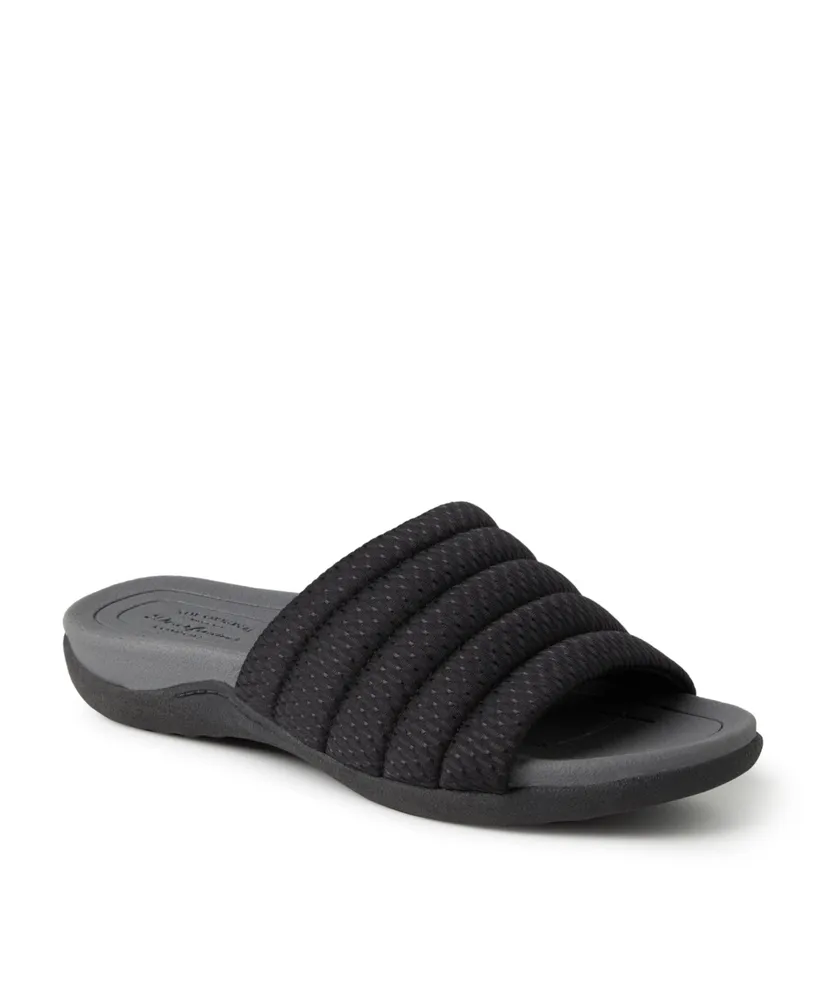 Dearfoams Womens Low Foam Slide Sandal