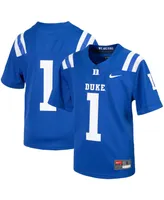 Big Boys Nike #1 Royal Duke Blue Devils Untouchable Football Jersey