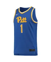 Men's Nike #1 Royal Pitt Panthers Team Replica Basketball Jersey