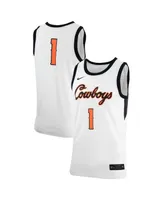 Men's Nike White Oklahoma State Cowboys Retro Replica Basketball Jersey