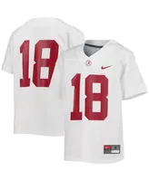 Big Boys Nike #18 White Alabama Crimson Tide Untouchable Football Team Jersey