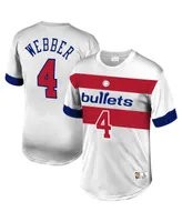 Men's Mitchell & Ness Chris Webber White Washington Bullets Mesh T-shirt