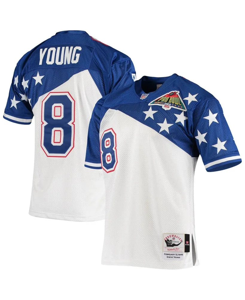 Mitchell & Ness Men's Mitchell & Ness Steve Young White, Blue Nfc 1994 Pro  Bowl Authentic Jersey