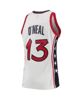 Men's Mitchell & Ness Shaquille O'Neal White Usa Basketball 1996 Hardwood Classics Authentic Jersey