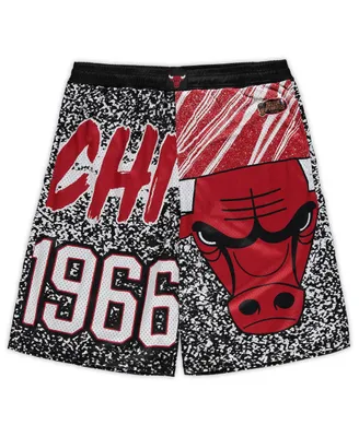 Men's Mitchell & Ness Dennis Rodman Black Chicago Bulls Hardwood Classics Player Burst Shorts Size: Medium