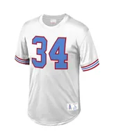 Men's Mitchell & Ness Earl Campbell White Houston Oilers Retired Player Name and Number Mesh Top