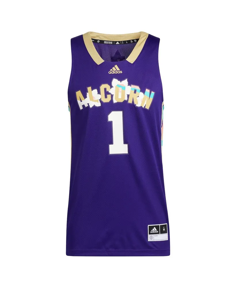 Men's adidas #1 Purple Alcorn State Braves Honoring Black Excellence  Replica Basketball Jersey